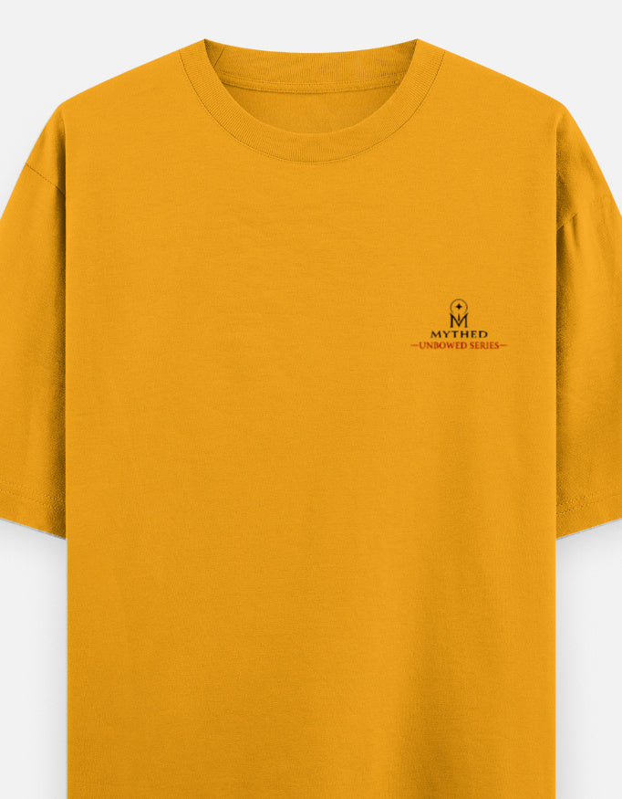 Born to Be Unbowed unisex oversized T-shirt, pocket print detail
