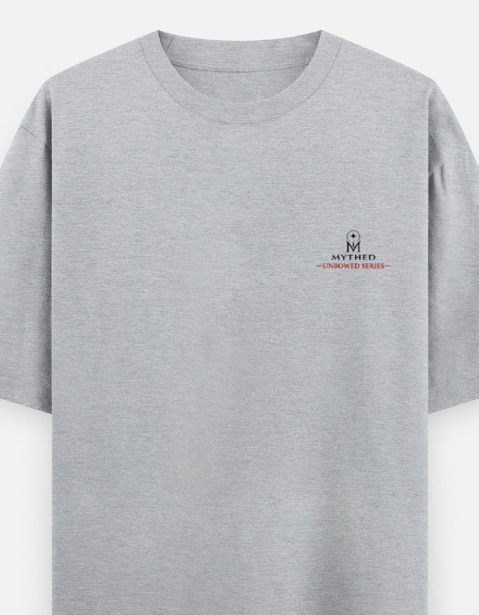 Born to Be Unbowed unisex oversized T-shirt, pocket print detail