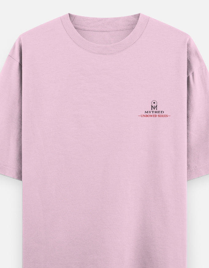 Born to Be Unbowed unisex oversized T-shirt, pocket print detail