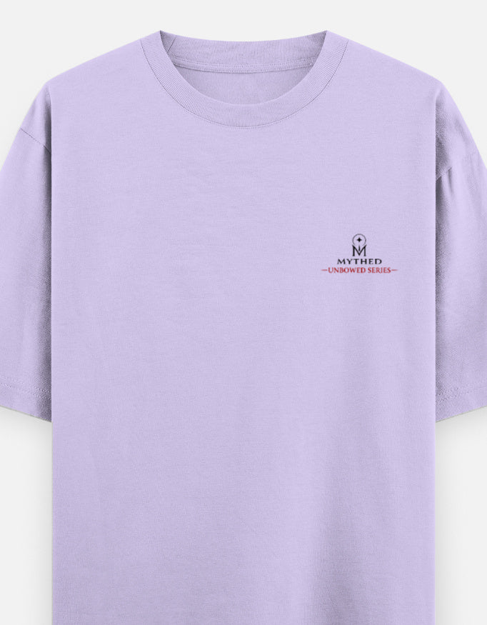 Born to Be Unbowed unisex oversized T-shirt, pocket print detail