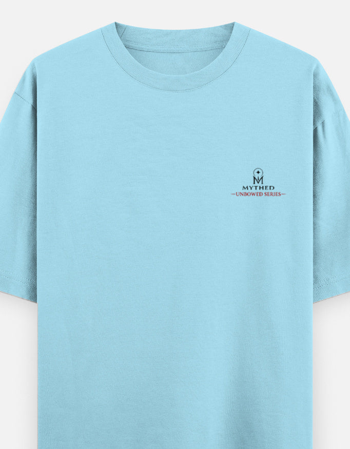 Born to Be Unbowed unisex oversized T-shirt, pocket print detail